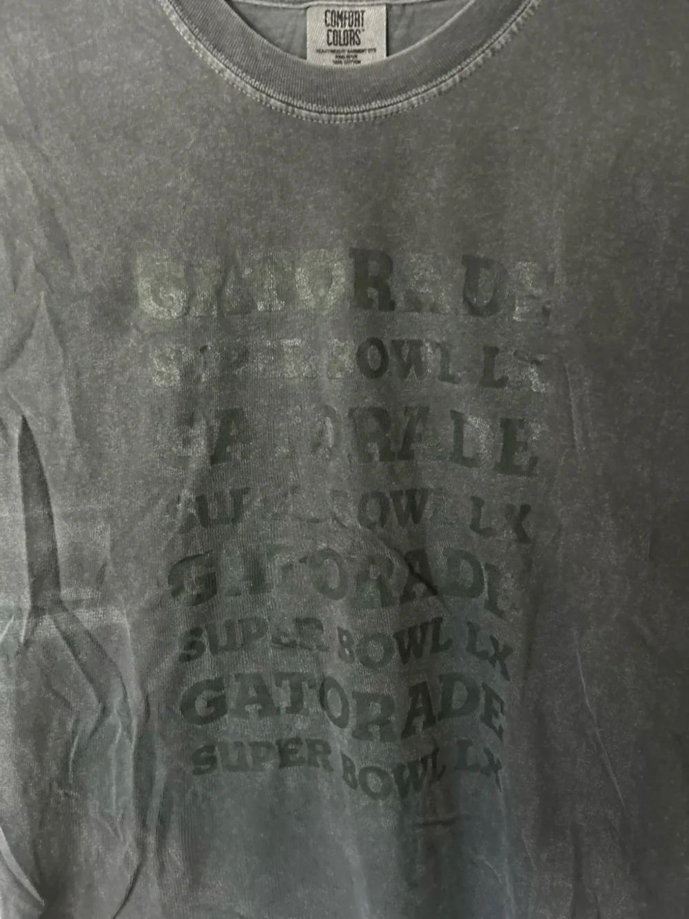 Comfort Colors Gatorade Super Bowl LX Heavyweight Graphic Tee Large
